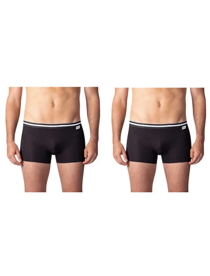 Dvojité balenie bavlnených boxeriek COTTON STRETCH BOXER 2x - BELLINDA - čierne