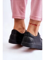 Damskie Skórzane Wiązane Klasyczne Trampki Czarne Misima Damskie Skórzane Wiązane Klasyczne Trampki Czarne Misima