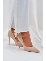 Klasické Lodičky Z Eko Semiše Světle Béžové model 21684494 - Boto