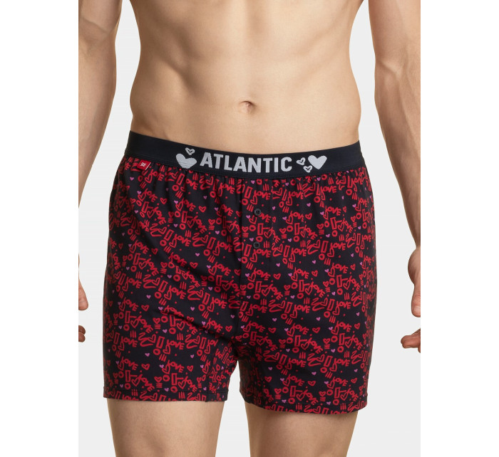Pánske šortky ATLANTIC 2Pack - červená/tmavomodrá