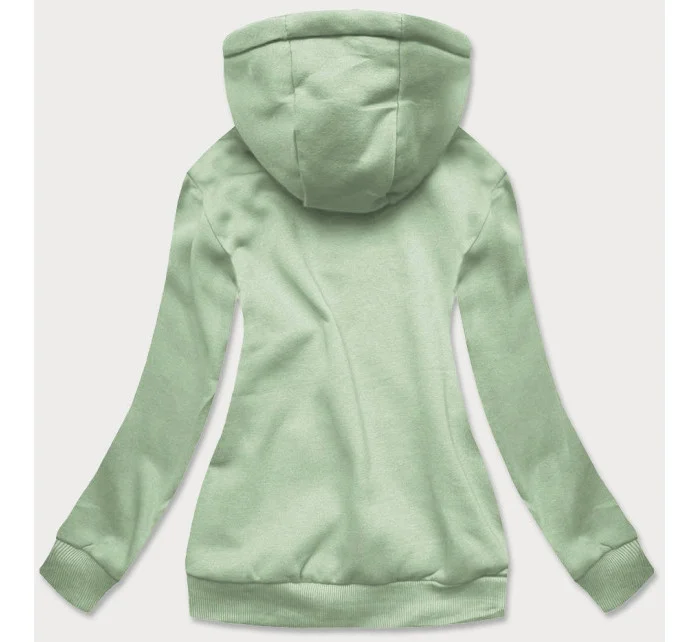 Dámská tepláková mikina v pistáciové barvě model 17969090 - J.STYLE Dámská tepláková mikina v pistáciové barvě model 17969090 - J.STYLE