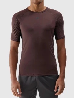Pánské sportovní rychleschnoucí tričko 4F - hnědé