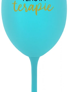 LIQUID THERAPY - tyrkysový pohár na víno 350 ml