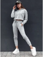 dámská mikina s kapucí světle šedá Dstreet model 21978492 - FashionStreet