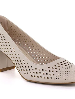 Béžové lodičky Sergio Leone PB848