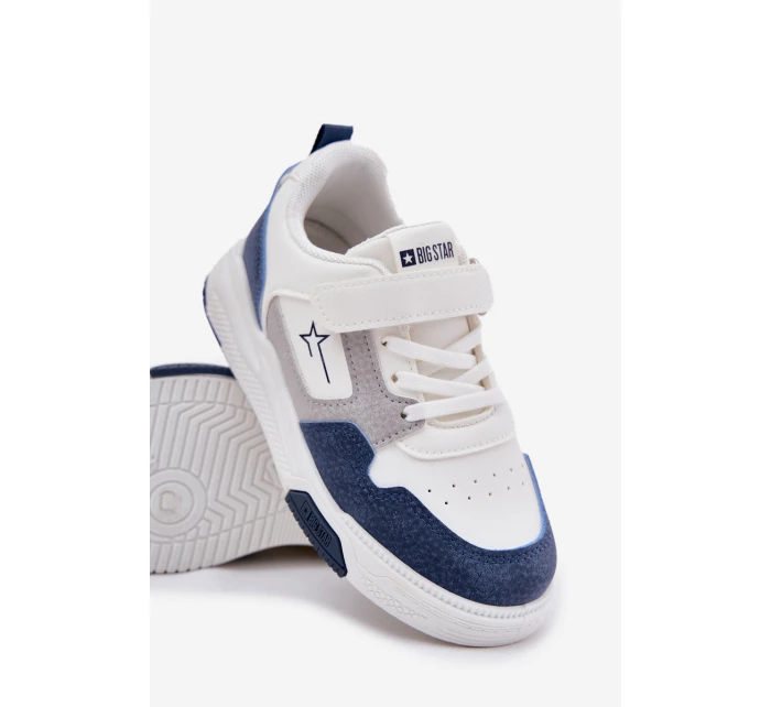Lekkie Sneakersy Dziecięce Big Star RR374053 Biało-Niebieskie Lekkie Sneakersy Dziecięce Big Star RR374053 Biało-Niebieskie