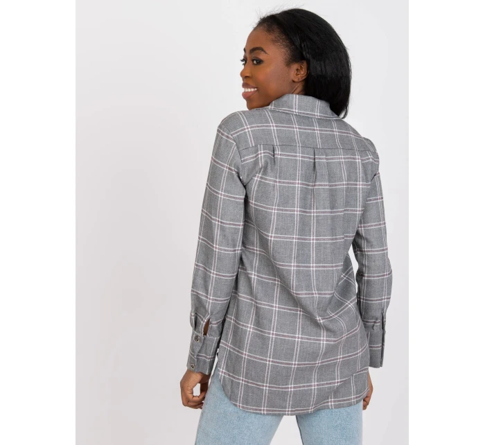 Dámska košeľa LK-KS-508770.49P-sivá Dámska košeľa LK-KS-508770.49P-sivá