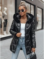 Dámska zimná bunda s kapucňou KRISTA black FashionStreet TY3065 Dámska zimná bunda s kapucňou KRISTA black FashionStreet TY3065