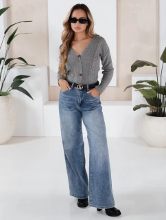 Dámsky sveter MELANIA light grey FashionStreet MY1654