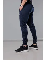 Tmavě modré pánské teplákové kalhoty s potiskem model 18347905 - J.STYLE Tmavě modré pánské teplákové kalhoty s potiskem model 18347905 - J.STYLE