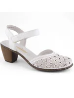 Kožené pohodlné sandály W model 22066508 white - Rieker