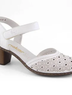 Pohodlné kožené sandále Rieker W RKR650 white
