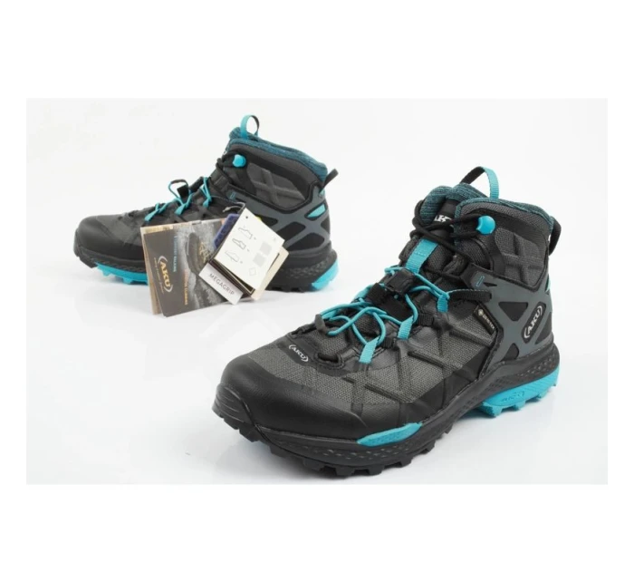 Dámska turistická obuv AKU Rocket Mid DFS GTX - black/turquoise Dámska turistická obuv AKU Rocket Mid DFS GTX - black/turquoise