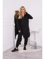 Souprava mikiny s delší model 18749182 černá - K-Fashion