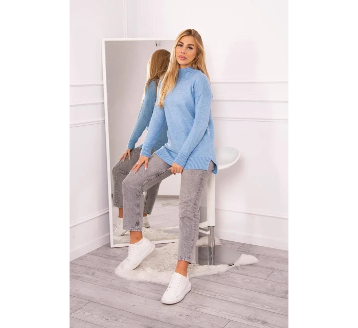 Stojanový sveter modrý