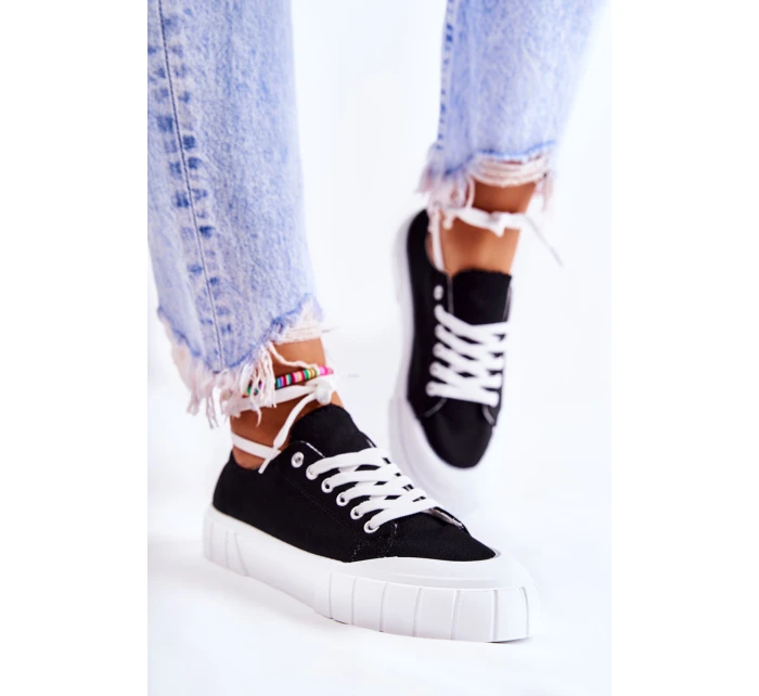 Damskie Trampki Na Platformie Czarne Comes Damskie Trampki Na Platformie Czarne Comes