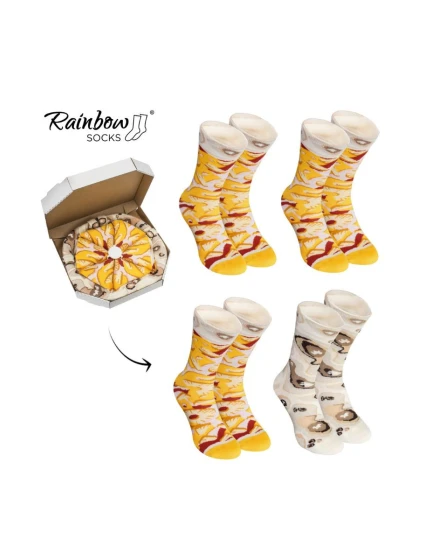Skarpetki Rainbow Socks Pizza 4 Pary Hawajska