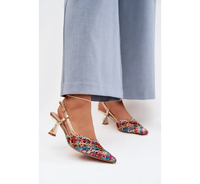 Sandále na podpätku model 225222 Vykročte štýlovo