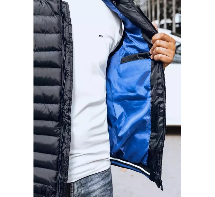 Pánska prešívaná modrá vesta FashionStreet TX4094 Pánska prešívaná modrá vesta FashionStreet TX4094