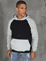Pánska základná mikina s kapucňou čierna FashionStreet BX5889