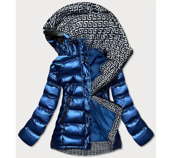 DAMSKA KURTKA PIKOWANA Z KAPTUREM NIEBIESKI model 21243139 - SPEED.A