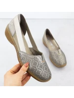 Dámska kožená pohodlná obuv lilac Rieker 41351-90