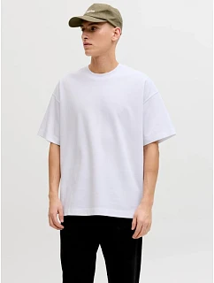 Tričko Jack&Jones JJEBARRON TEE SS O-NECK NOOS 12298906 WHITE