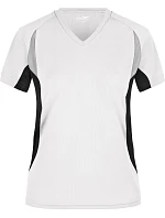 JN 390 Dámské běžecké tričko s výstřihem do V model 22486484 white/black - Daiber JN 390 Dámské běžecké tričko s výstřihem do V model 22486484 white/black - Daiber