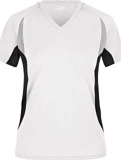 JN 390 Dámské běžecké tričko s výstřihem do V model 22486484 white/black - Daiber