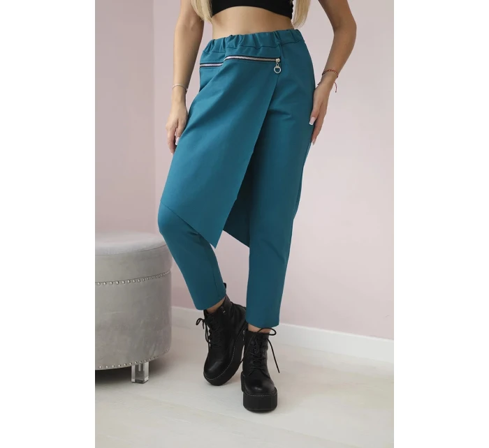 Punto Milano Zimné nohavice s ozdobným zipsom navy Punto Milano Zimné nohavice s ozdobným zipsom navy