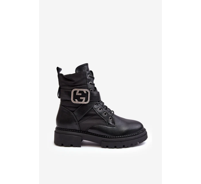 Kožené Černé Botky Workery S model 21632510 - Boto