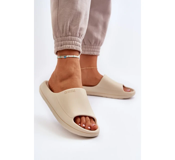 Ľahké dámske papuče Big Star Beige