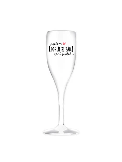 Personalizovaná nerozbitná pohár na prosecco – ... lebo [doplň si sám] nie je žiadna sranda ...
