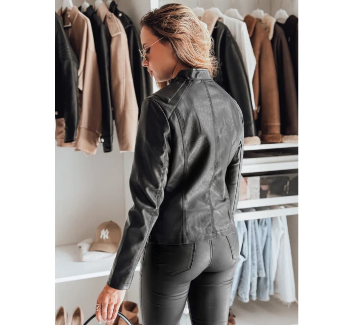 Dámská kožená bunda černá Dstreet model 21990643 - FashionStreet Dámská kožená bunda černá Dstreet model 21990643 - FashionStreet