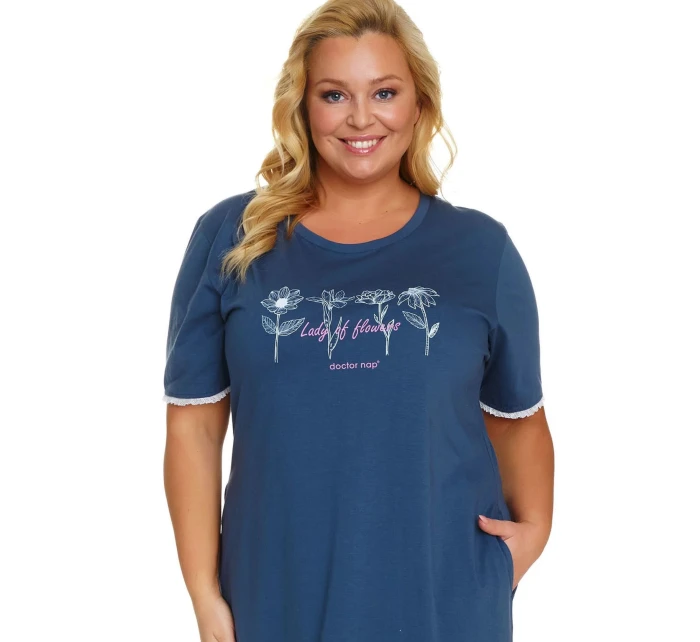 Dámska nočná košeľa 5366 modrá - Doctor Nap