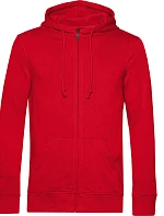 B&C Inspire Zipped Hood_° Pánska mikina s kapucňou 01.U35B červená