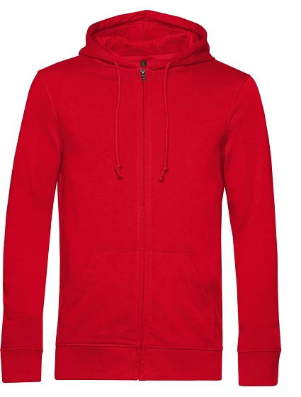B&C Inspire Zipped Hood_° Pánska mikina s kapucňou 01.U35B červená