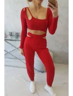 Súprava s blúzkou top červená