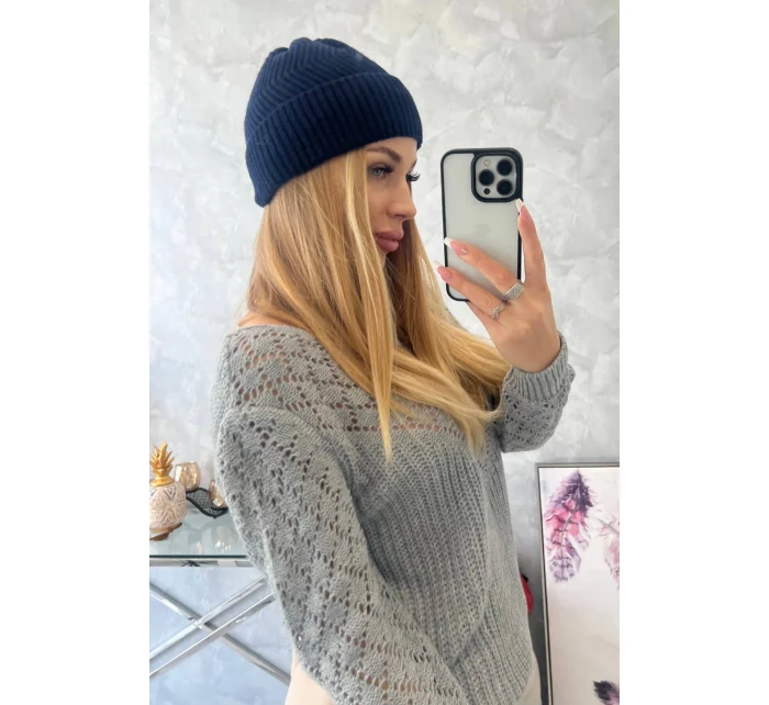 Tenká čepice Oliwia model 18750347 tmavě modrá - K-Fashion