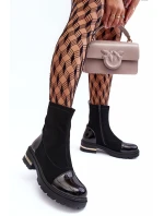 Kůže Klasické Botky Na Plochém Podpatku Černé model 21633814 - Boto Kůže Klasické Botky Na Plochém Podpatku Černé model 21633814 - Boto