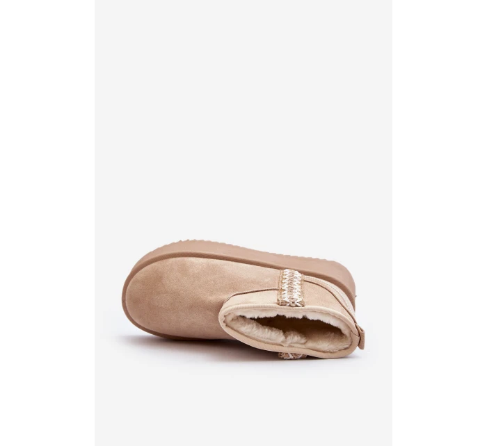 Sněhule na platformě s vzorem béžové model 21645932 - Boto