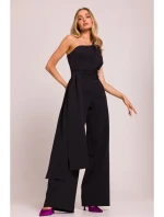 M845 Kombinéza na jedno rameno so šerpou - čierna M845 Kombinéza na jedno rameno so šerpou - čierna