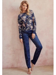 Dámske pyžamo Venus 3059 Tmavomodrý vzor - Taro
