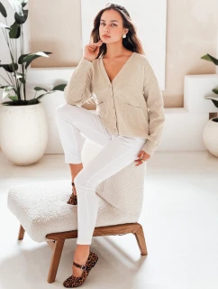 Dámsky kardigán SORELIE beige FashionStreet MY2511
