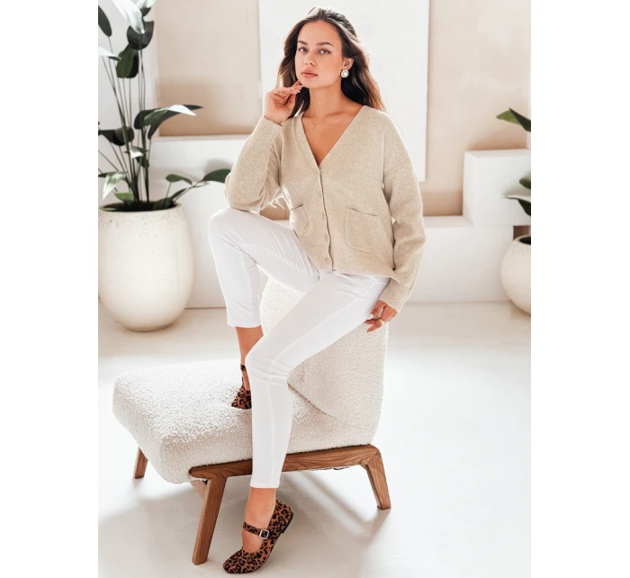 Dámský kardigan béžový Dstreet model 21990993 - FashionStreet