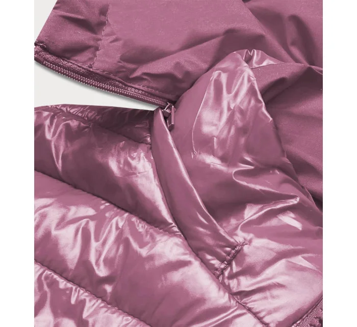 Obojstranná fialová dámska bunda (6808-259)