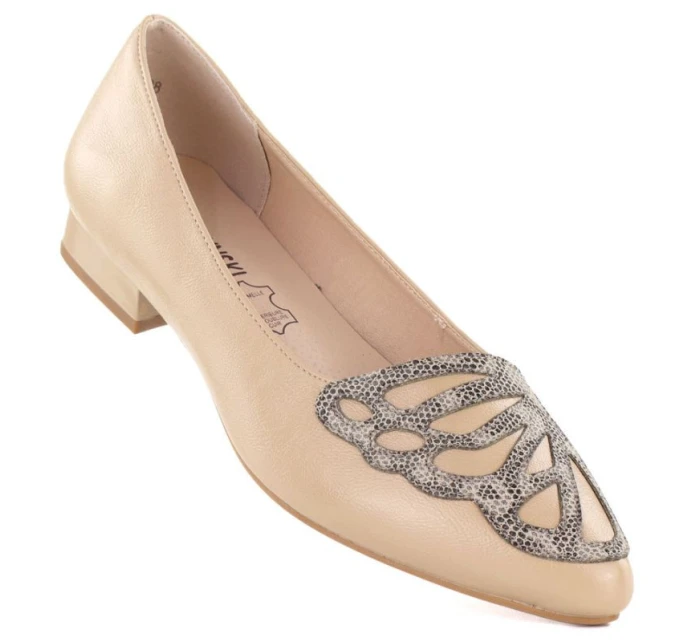 Dámské béžové polobotky M.Daszynski model 22015057 - M. Daszyński Dámské béžové polobotky M.Daszynski model 22015057 - M. Daszyński