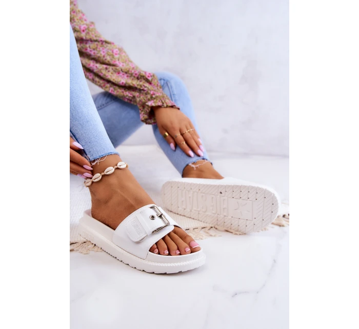 Klasyczne Klapki Damskie Big Star JJ274A309 Białe