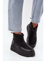 Dámské zimní boty na platformě vyhřívané kožešinkou černé Tahlira Dámské zimní boty na platformě vyhřívané kožešinkou černé Tahlira