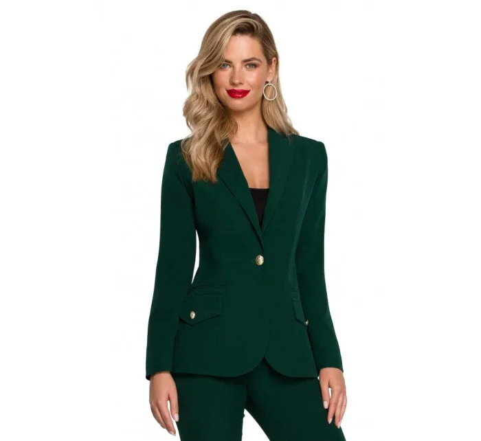 Bunda s kapsou a klopou lahvově zelená model 17652552 - Makover